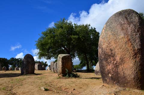 Der Steinkreis (Cromelech) bei Évora